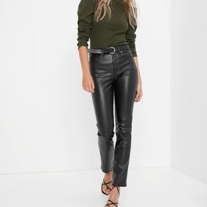 Long Gap High Rise Faux-Leather Vintage Slim Jeans 29